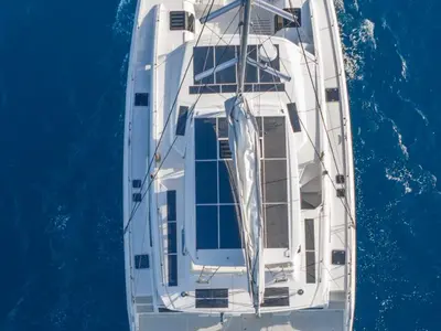 Exterior view of Renegade, a Aquila 50 Sail catamaran at Parham Town, British Virgin Islands