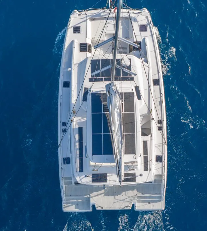 Exterior view of Renegade, a Aquila 50 Sail catamaran at Parham Town, British Virgin Islands