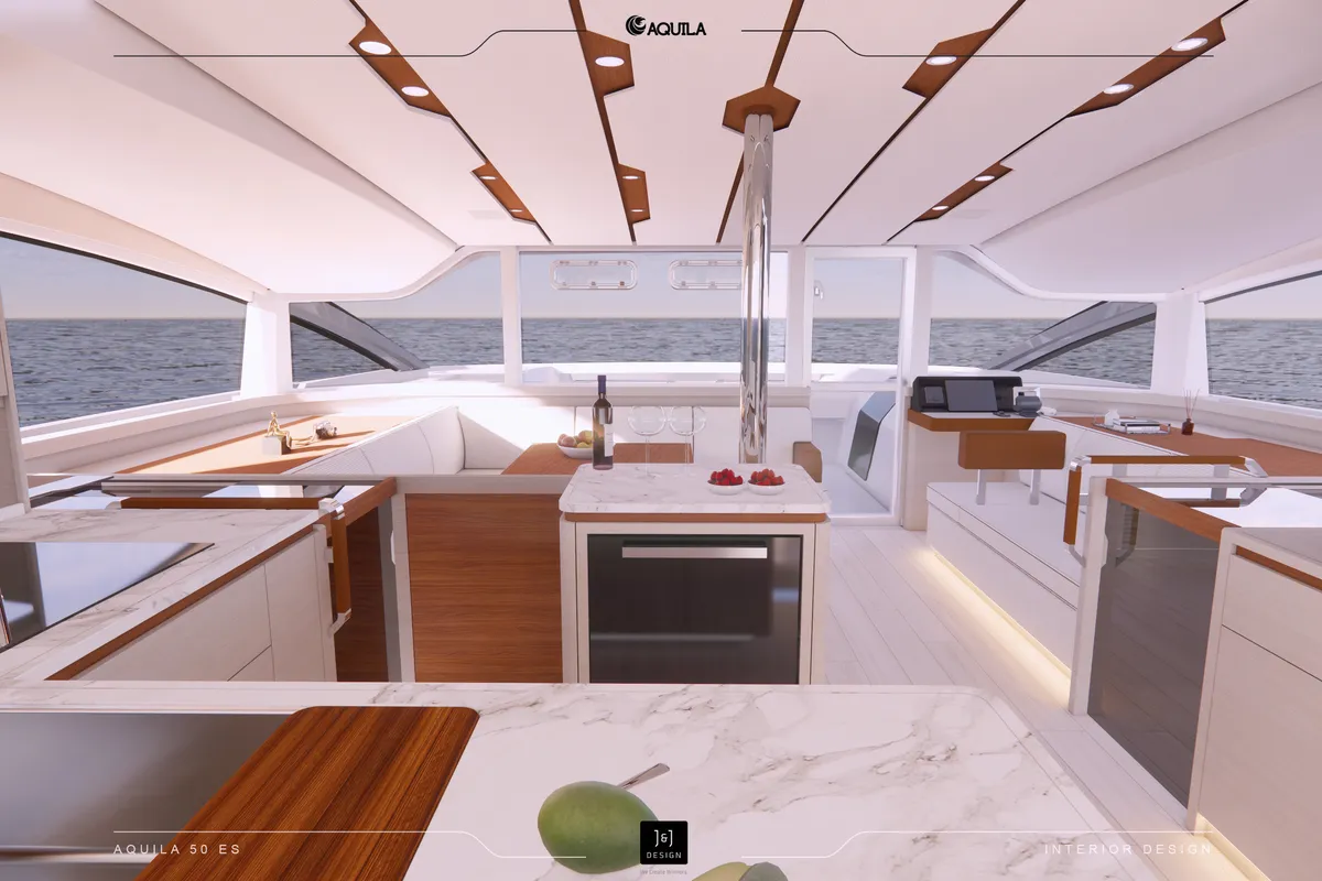 Cabin on Renegade, a Aquila 50 Sail catamaran at Parham Town, British Virgin Islands