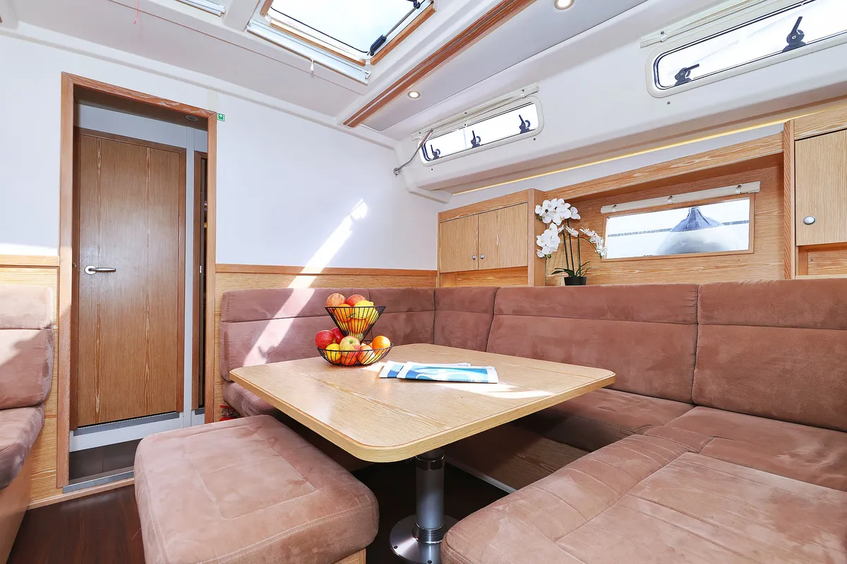 Salon of Seaway, a Hanse 455 sailboat at Grad Biograd na Moru, Croatia