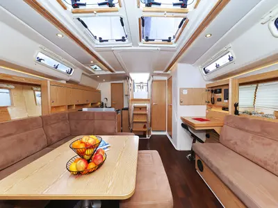 Salon of Seaway, a Hanse 455 sailboat at Grad Biograd na Moru, Croatia