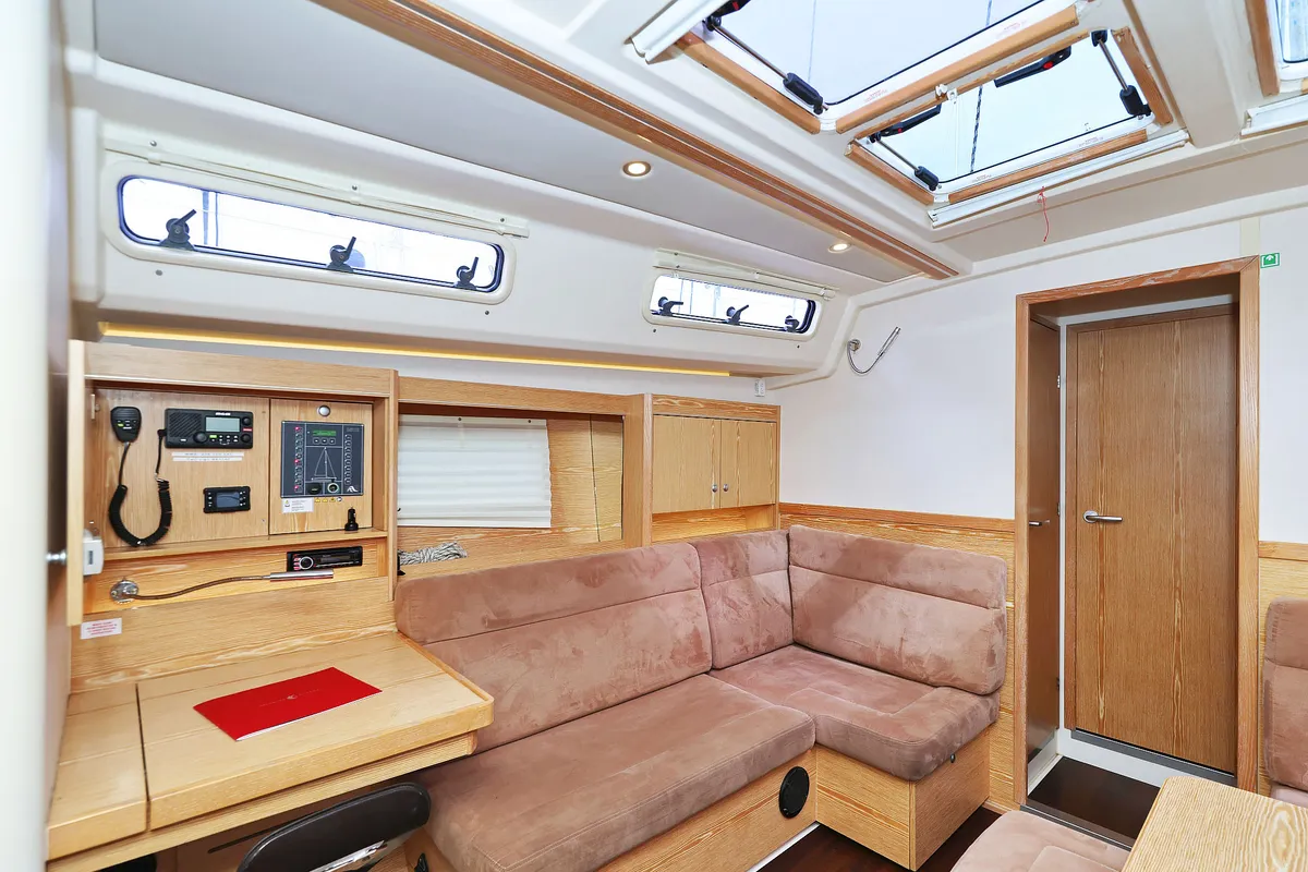 Salon of Seaway, a Hanse 455 sailboat at Grad Biograd na Moru, Croatia