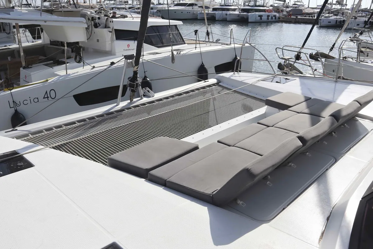 HANNAH III, a Fountaine Pajot Astréa 42 catamaran at Municipal Unit of Nea Peramos, Greece