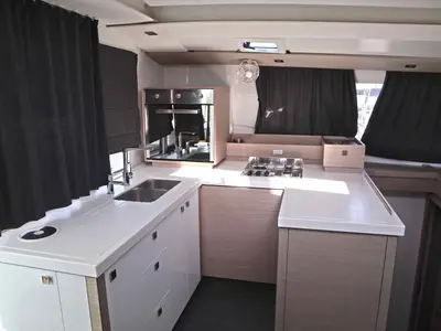 HANNAH III, a Fountaine Pajot Astréa 42 catamaran at Municipal Unit of Nea Peramos, Greece
