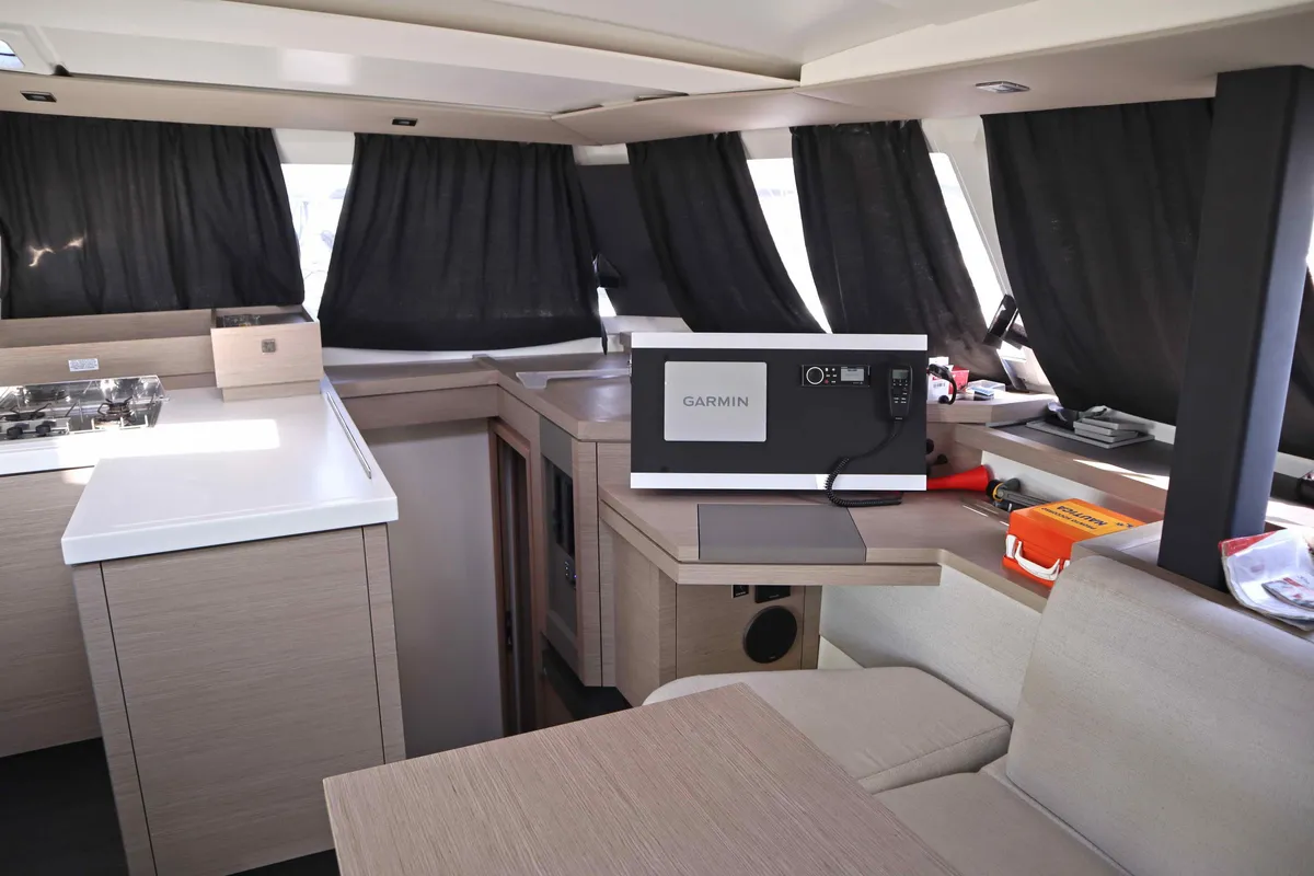 HANNAH III, a Fountaine Pajot Astréa 42 catamaran at Municipal Unit of Nea Peramos, Greece
