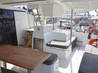 HANNAH III, a Fountaine Pajot Astréa 42 catamaran at Municipal Unit of Nea Peramos, Greece