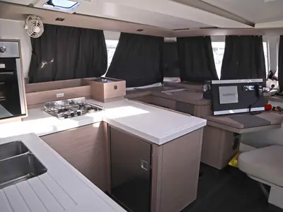 HANNAH III, a Fountaine Pajot Astréa 42 catamaran at Municipal Unit of Nea Peramos, Greece
