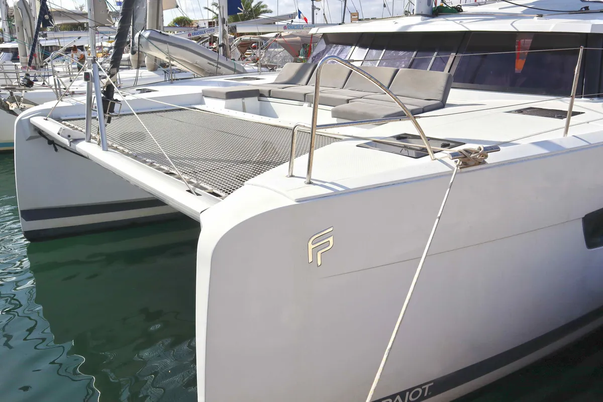 HANNAH III, a Fountaine Pajot Astréa 42 catamaran at Municipal Unit of Nea Peramos, Greece