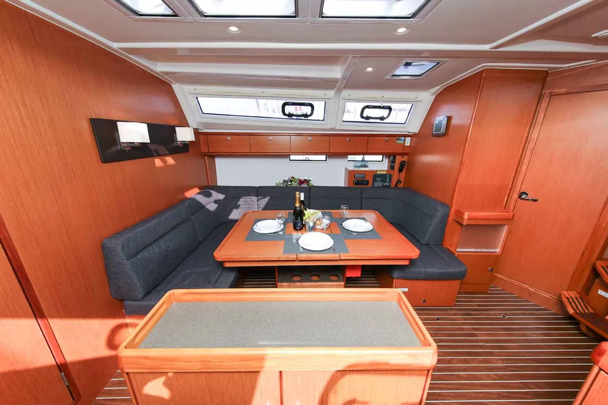 Cabin on Challi, a Bavaria Cruiser 46 sailboat at Grad Pula, Croatia