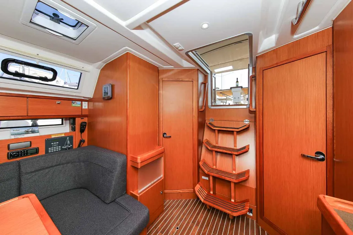 Cabin on Challi, a Bavaria Cruiser 46 sailboat at Grad Pula, Croatia