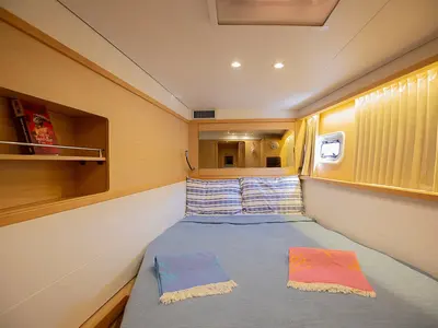 Cabin on Lagoon 450, a catamaran at Fethiye, Turkey