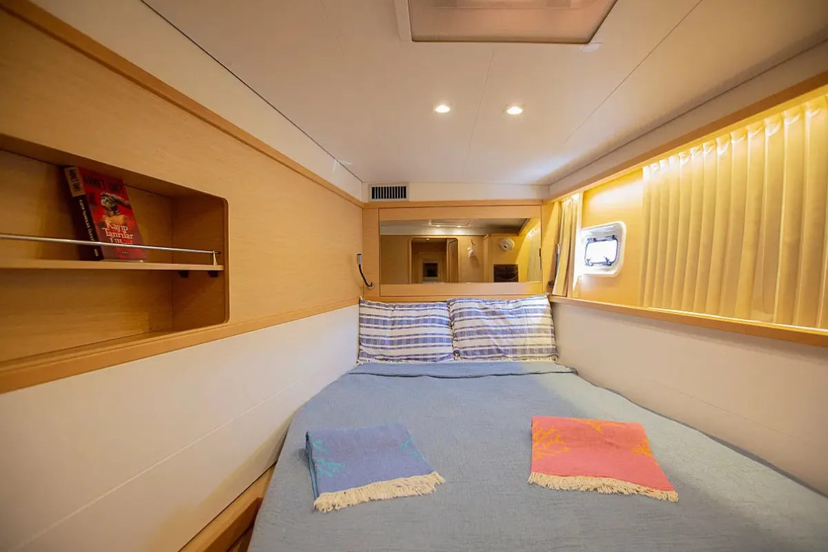 Cabin on Lagoon 450, a catamaran at Fethiye, Turkey