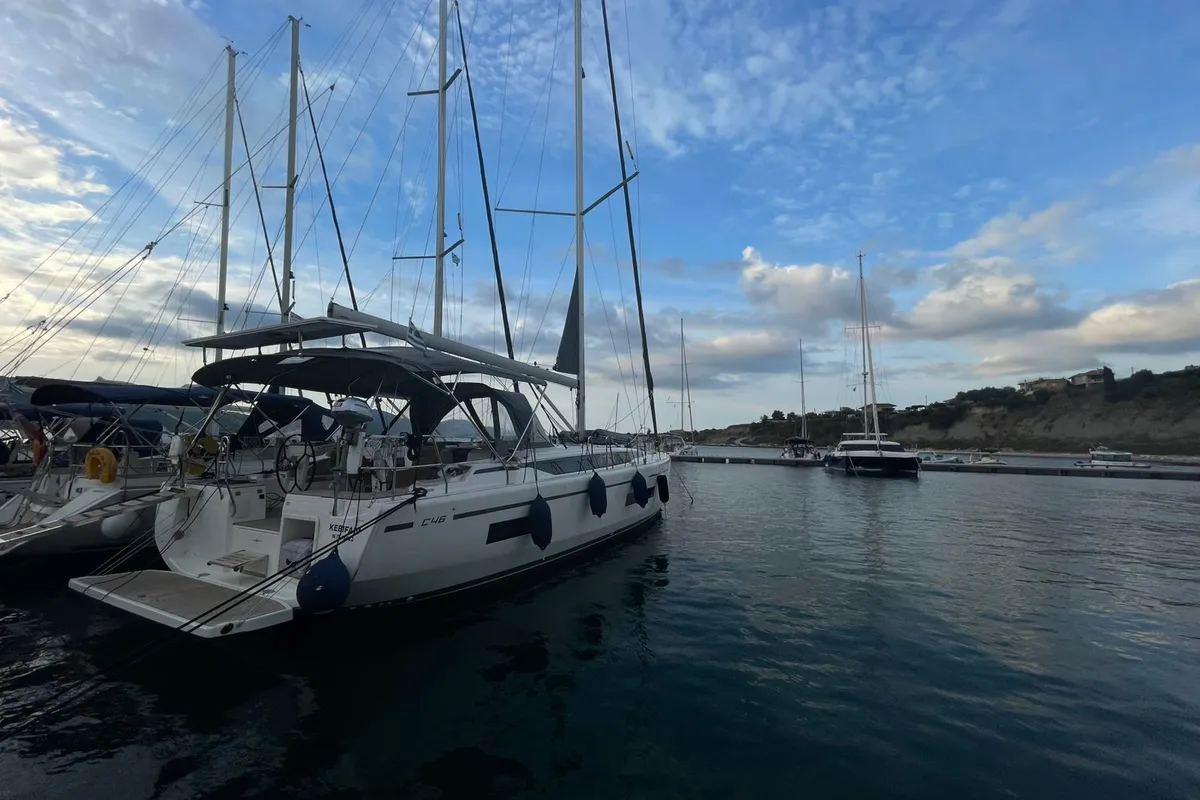 Kebifaiv, a Bavaria C46 sailboat at Municipal Unit of Palairos, Greece