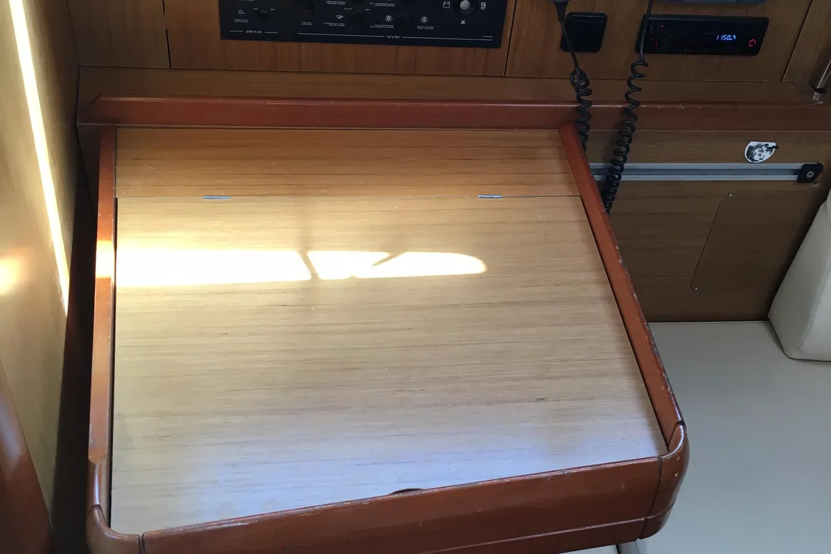 Salon of Billis, a Jeanneau Sun Odyssey 36i sailboat at Municipal Unit of Lefkada, Greece