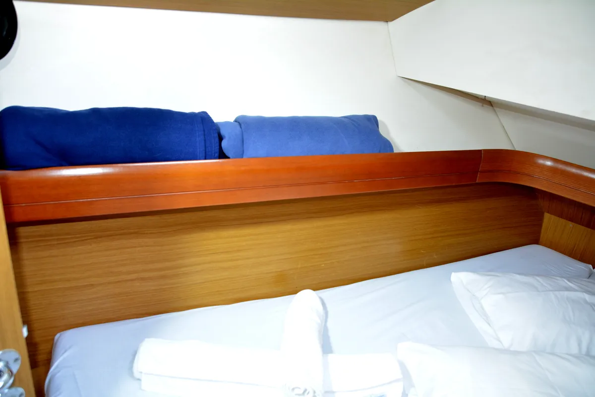 Cabin on Billis, a Jeanneau Sun Odyssey 36i sailboat at Municipal Unit of Lefkada, Greece