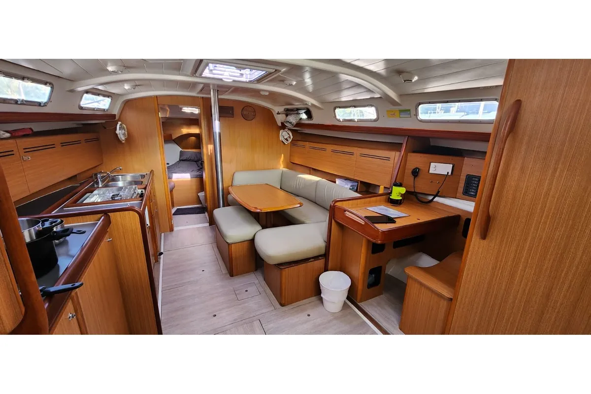 Salon of Grace of Rockfleet, a Beneteau Cyclades 43.4 sailboat at Baan Salak Phet, Thailand