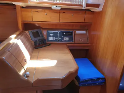 Salon of Makani, a Bavaria Cruiser 46 sailboat at Primošten, Croatia
