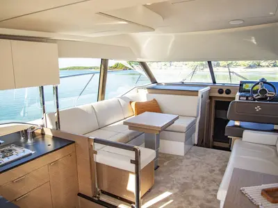 Galley of NN, a Jeanneau Prestige 420 Fly motor yacht at Grad Pula, Croatia