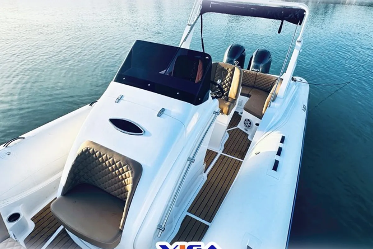 Deck of Viga Luxury 900, a Viga Luxury 900 RIB at Grad Pula, Croatia