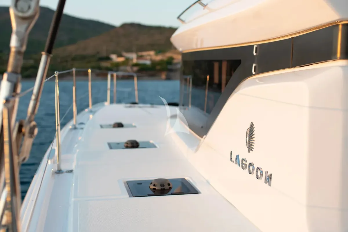 Exterior view of Nomad 2, a Lagoon 50 catamaran at Municipal Unit of Lefkada, Greece