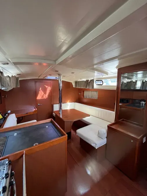 Salon of Illusion, a Beneteau Oceanis 41.1 sailboat at Kontokali, Greece