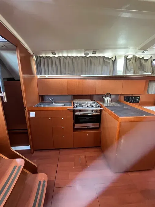 Galley of Illusion, a Beneteau Oceanis 41.1 sailboat at Kontokali, Greece