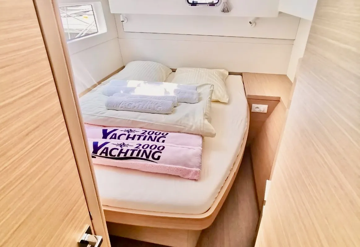 Cabin on SMILE, a Lagoon 40 catamaran at Grad Šibenik, Croatia