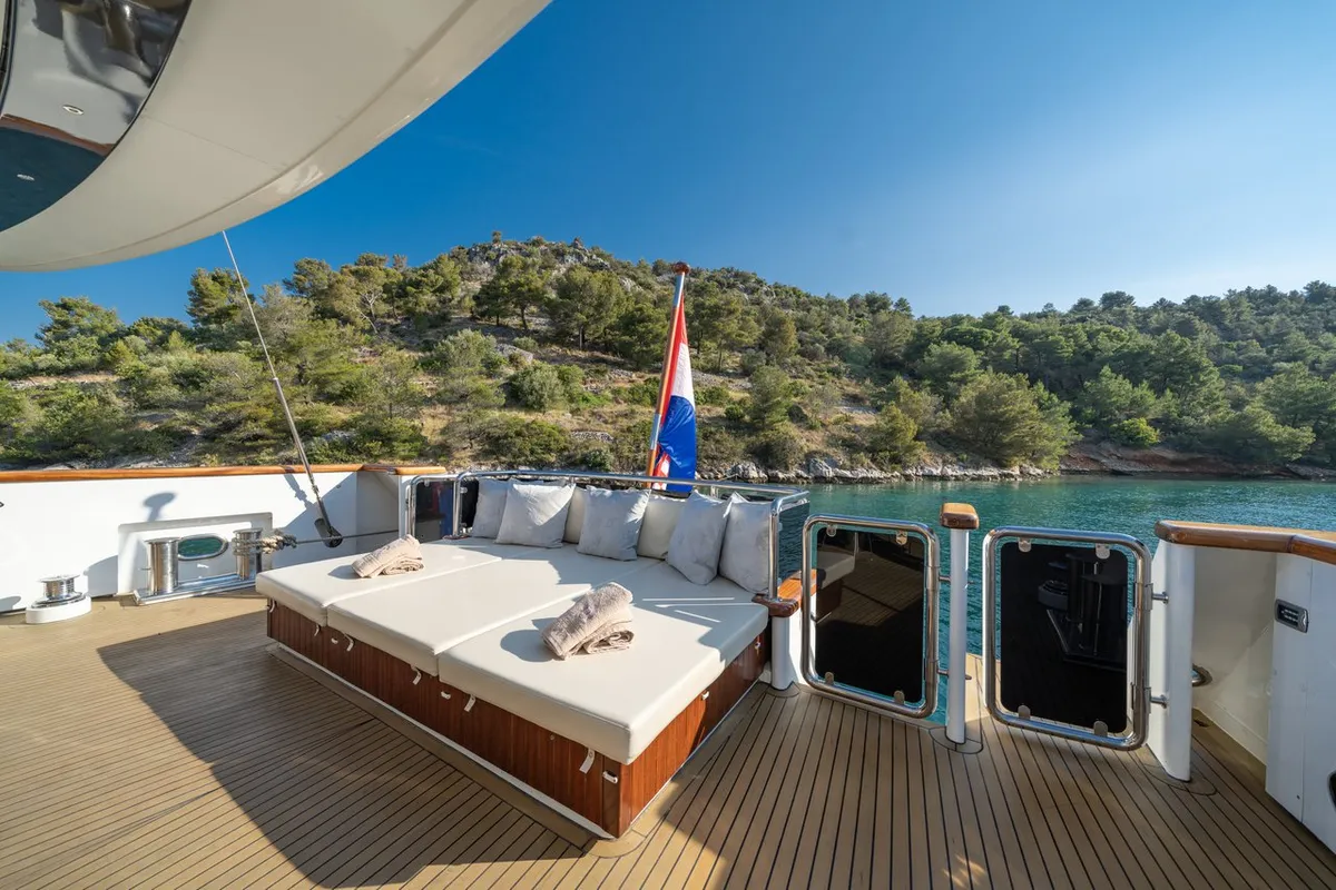 Deck of Navilux, a Unknown Navilux sailboat at Split, Croatia