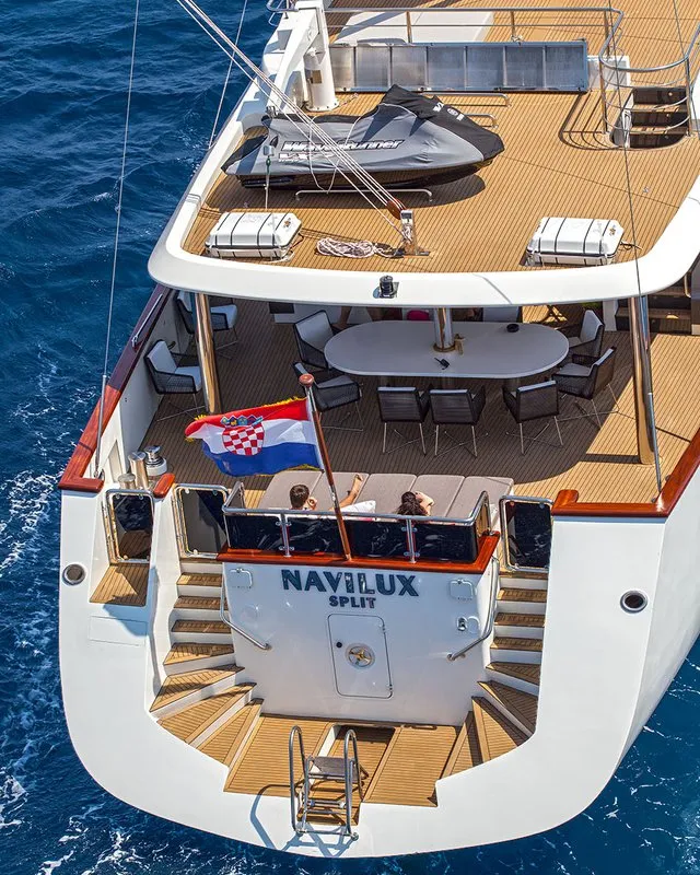 Deck of Navilux, a Unknown Navilux sailboat at Split, Croatia