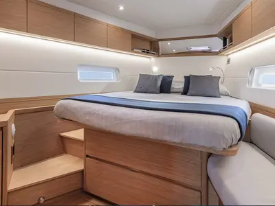 Cabin on Eclisse, a Gulet Grand Soleil 48 sailboat at Castellammare del Golfo, Italy
