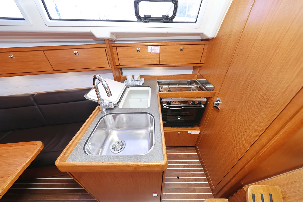 Galley of Dolce Vita, a Bavaria Cruiser 33 sailboat at Grad Vodice, Croatia