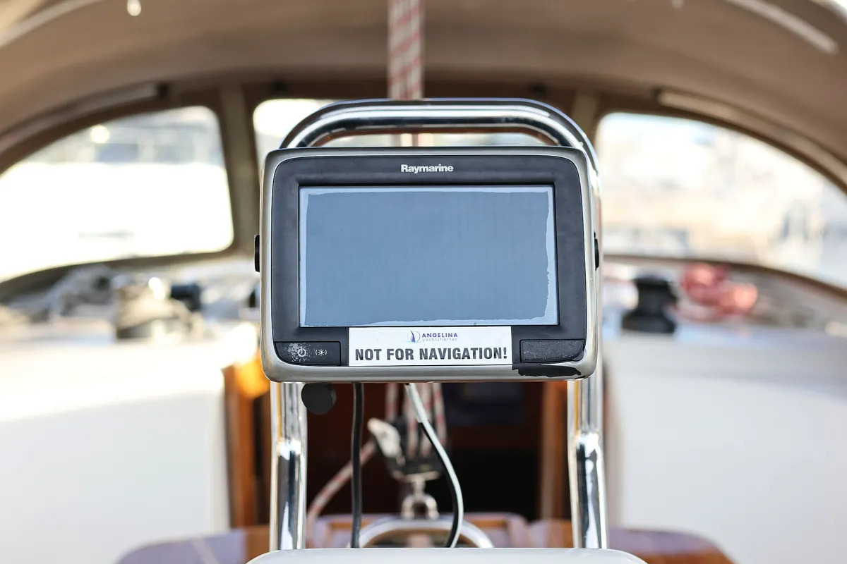 Cockpit of Dolce Vita, a Bavaria Cruiser 33 sailboat at Grad Vodice, Croatia