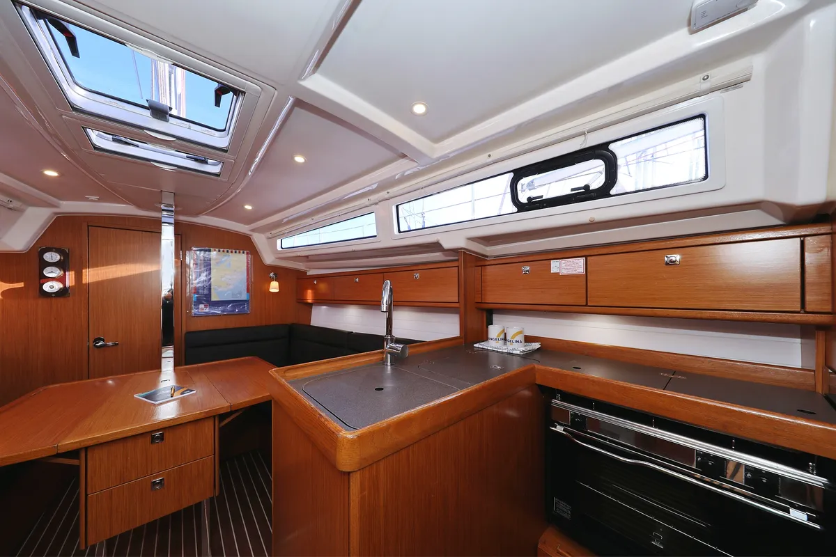 Galley of Dolce Vita, a Bavaria Cruiser 33 sailboat at Grad Vodice, Croatia