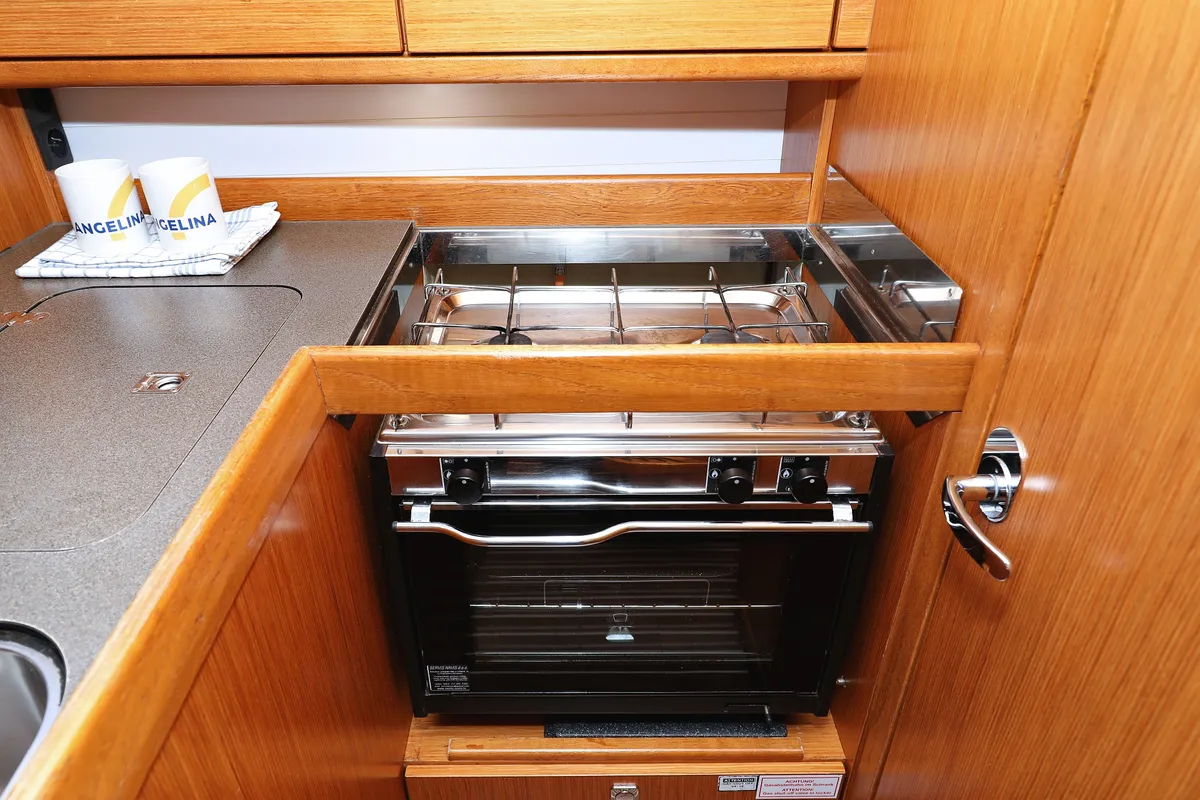 Galley of Dolce Vita, a Bavaria Cruiser 33 sailboat at Grad Vodice, Croatia