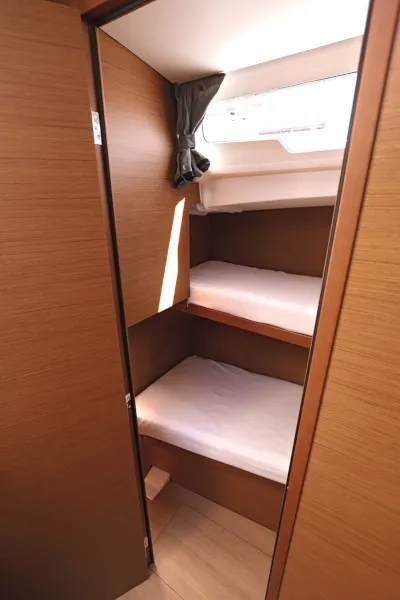 Cabin on Avra, a Jeanneau Sun Odyssey 490 sailboat at Lavreotiki Municipal Unit, Greece