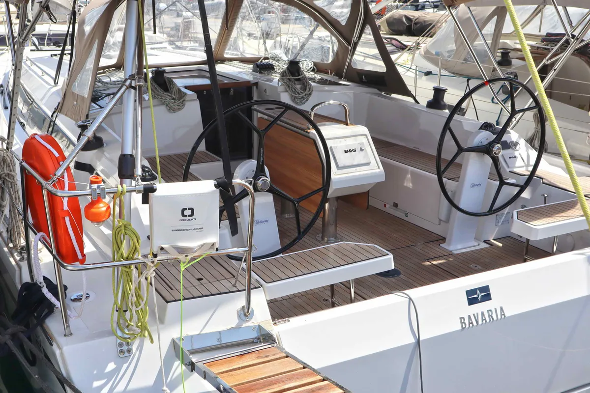 LIMA, a Bavaria C42 sailboat at Parikia, Greece