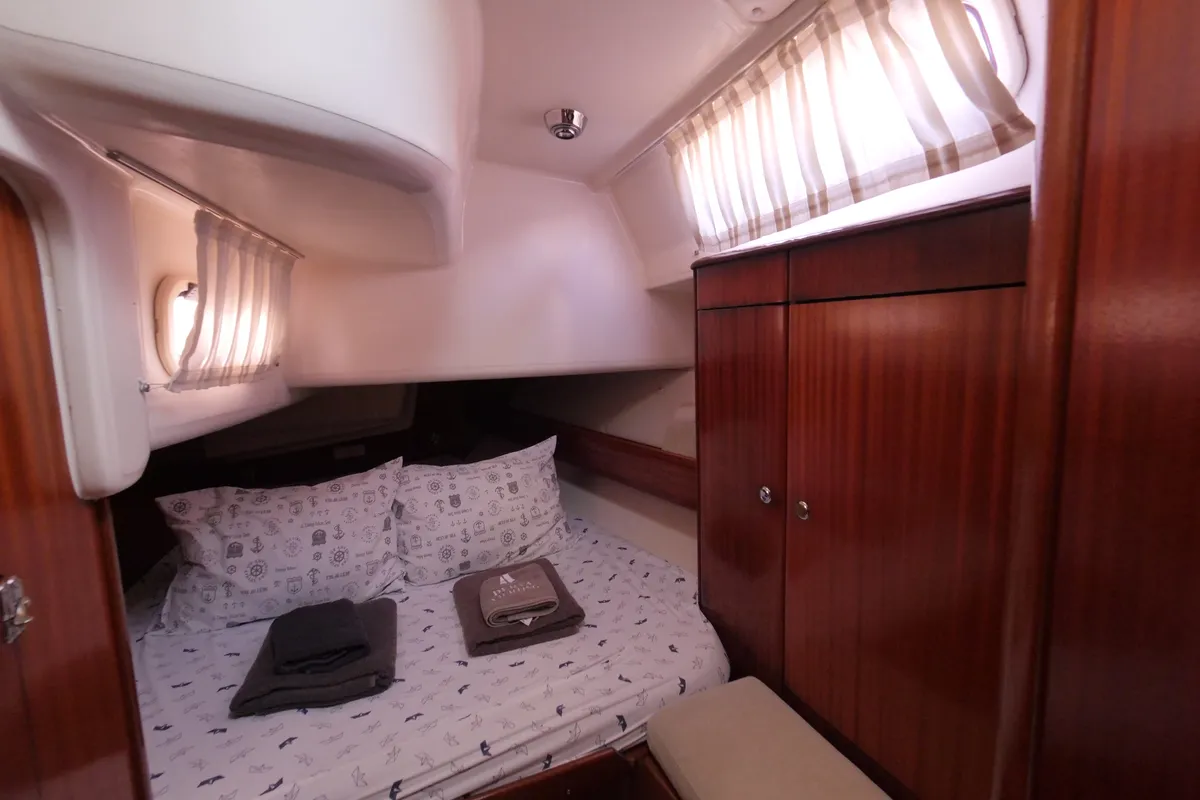 Cabin on Velero, a Bavaria 44 sailboat at Fethiye, Turkey