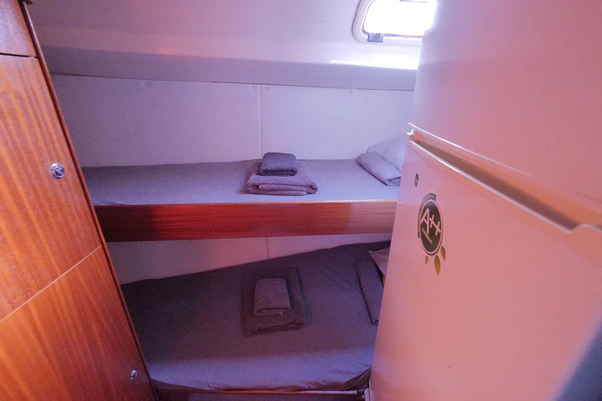 Cabin on Velero, a Bavaria 44 sailboat at Fethiye, Turkey