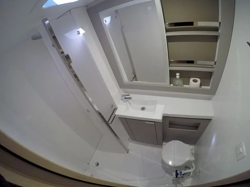 Head on Alize, a Fountaine Pajot Elba 45 catamaran at Grad Šibenik, Croatia
