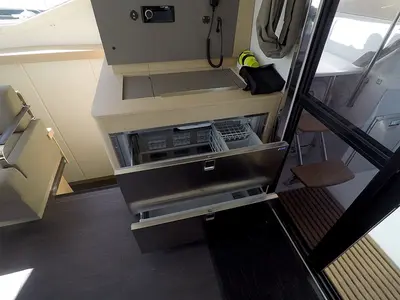 Galley of Alize, a Fountaine Pajot Elba 45 catamaran at Grad Šibenik, Croatia