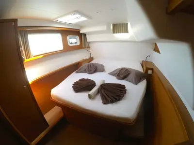 Cabin on Take It Easy, a Lagoon 450 catamaran at Ribishi, Saint Vincent and the Grenadines