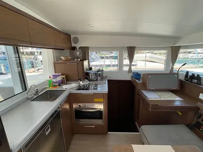 Galley of Manta, a Lagoon 40 catamaran at Athens, Greece
