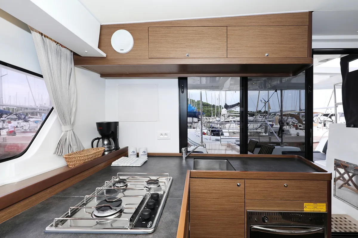 Galley of Best Friends I, a Lagoon 42 catamaran at Općina Rogoznica, Croatia