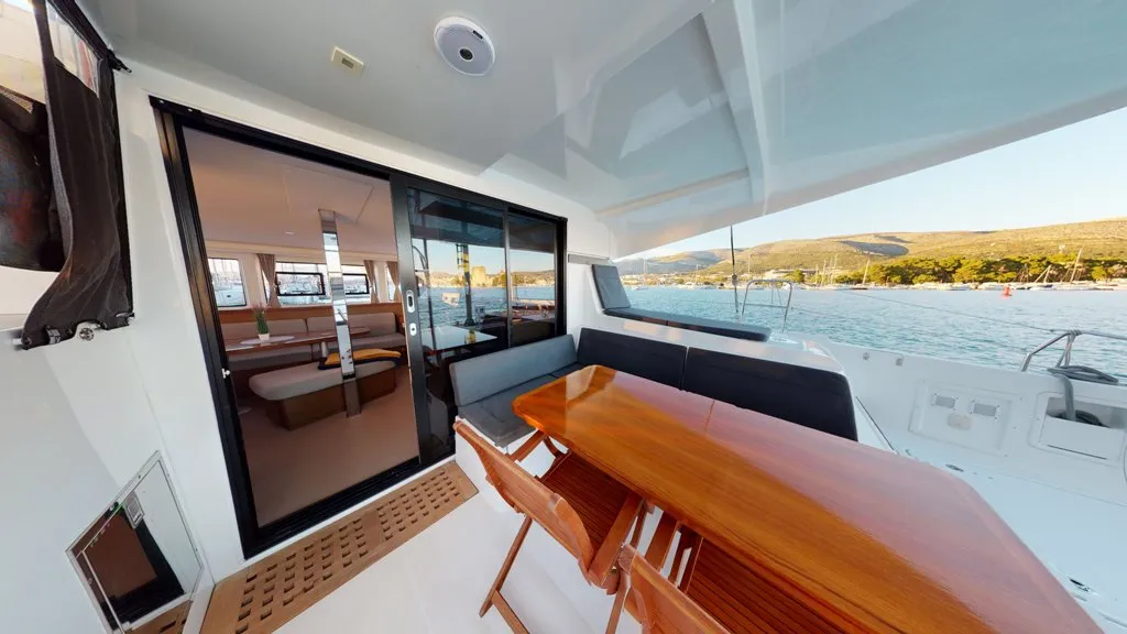 Deck of Best Friends I, a Lagoon 42 catamaran at Općina Rogoznica, Croatia