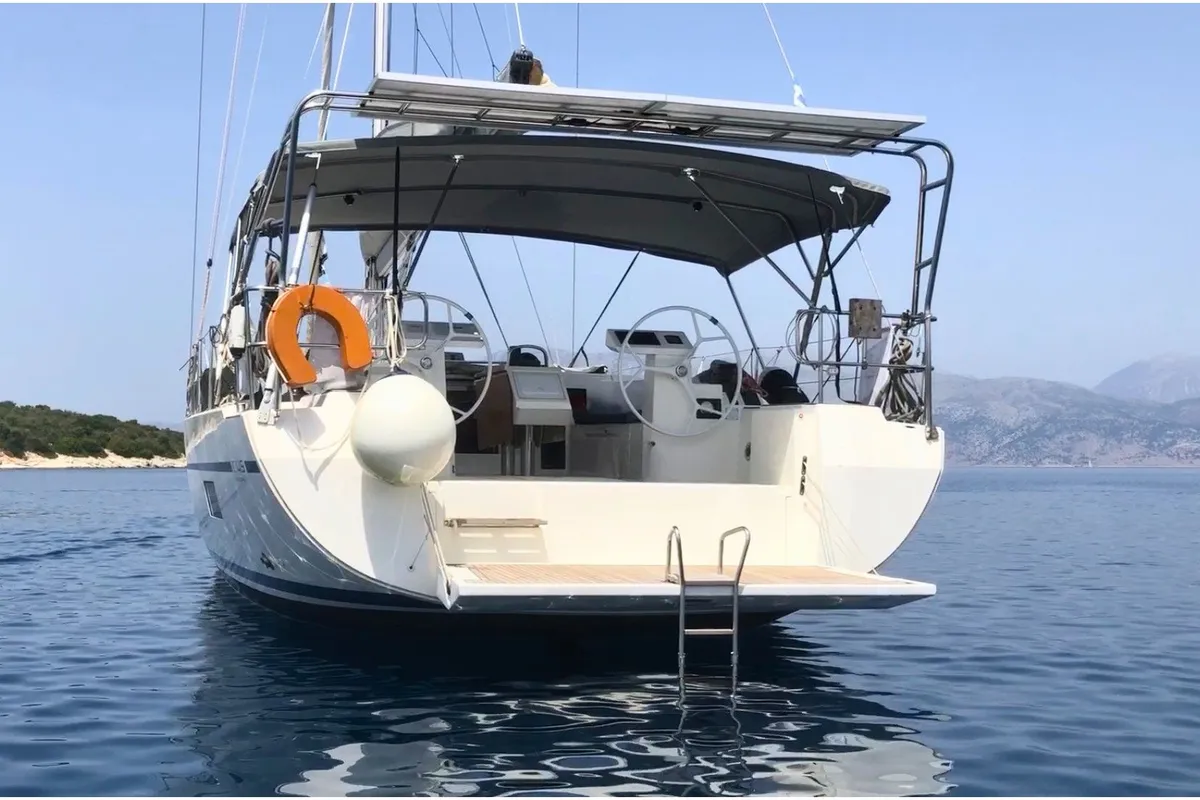 Exterior view of ARTEMIS, a Bavaria C45 sailboat at Municipal Unit of Ellomenos, Greece