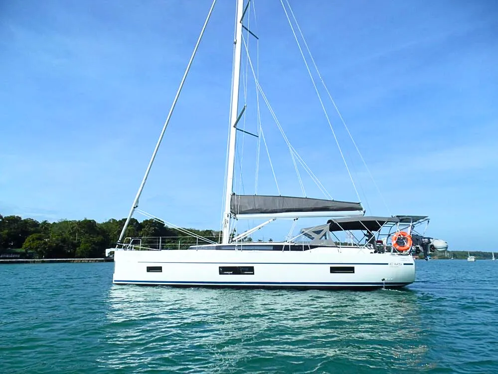 Exterior view of ARTEMIS, a Bavaria C45 sailboat at Municipal Unit of Ellomenos, Greece