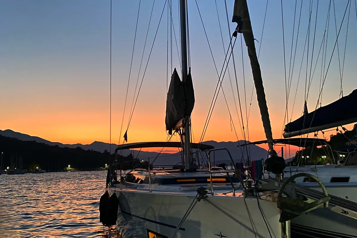 Exterior view of ARTEMIS, a Bavaria C45 sailboat at Municipal Unit of Ellomenos, Greece