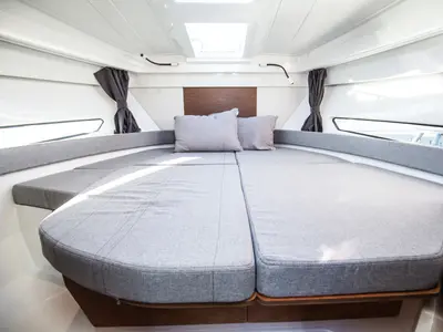 Cabin on MiniOne, a Beneteau Antares 9 motorboat at Grad Pula, Croatia