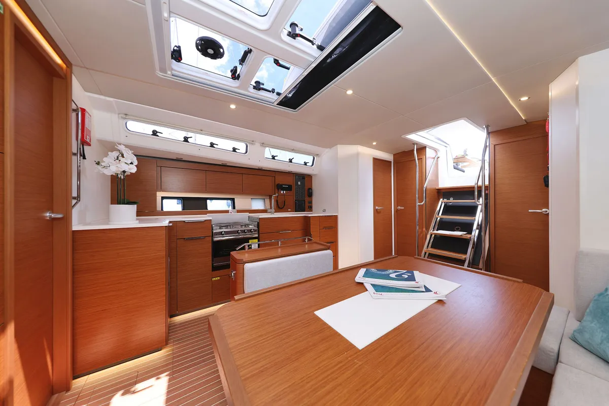 Salon of Balena - OW, a Hanse 460 sailboat at Grad Kaštela, Croatia