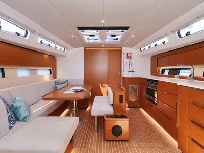Salon of Balena - OW, a Hanse 460 sailboat at Grad Kaštela, Croatia